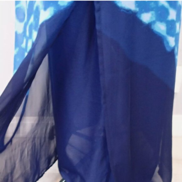 Banana Republic Tie Dye Chevron Sleeveless Maxi Dress - Picture 7 of 14